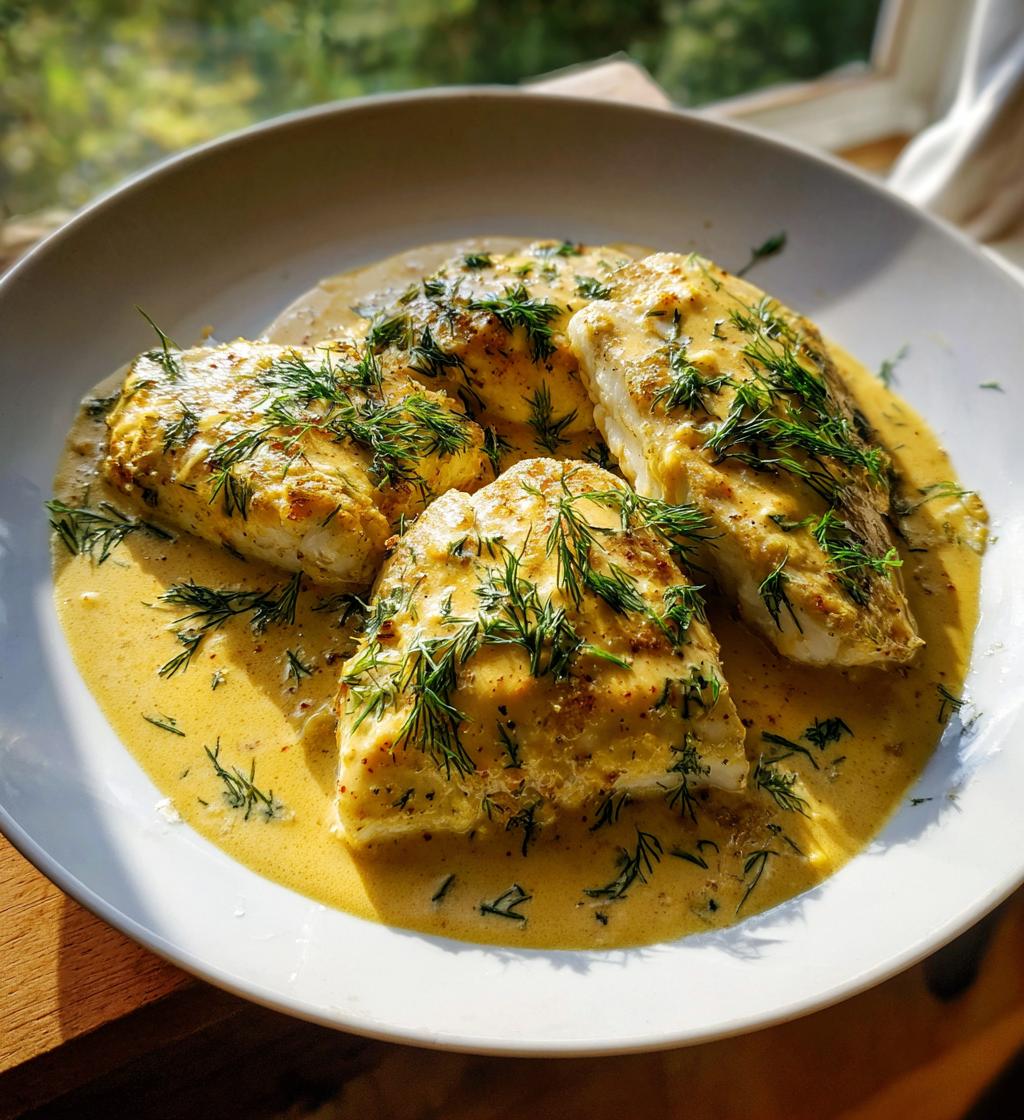 Fischfilet in Safransauce