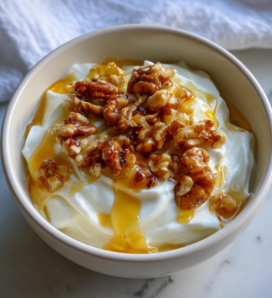 Joghurt mit Honig und Nüssen