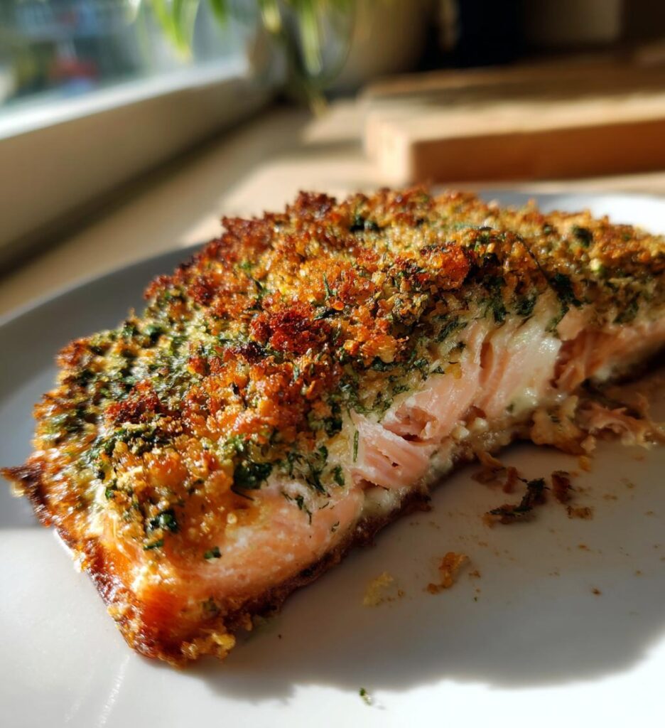Lachsfilet mit Kräuterkruste