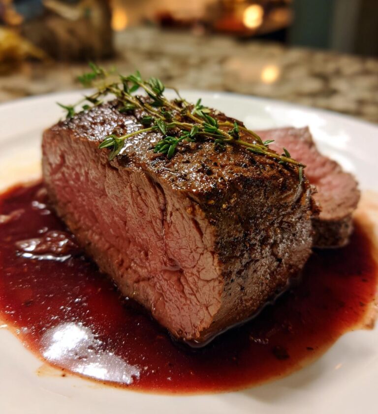 Rinderbraten mit Rotweinsauce