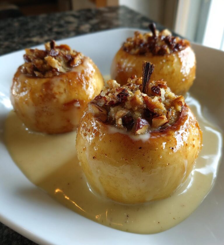 Bratapfel mit Vanillesauce