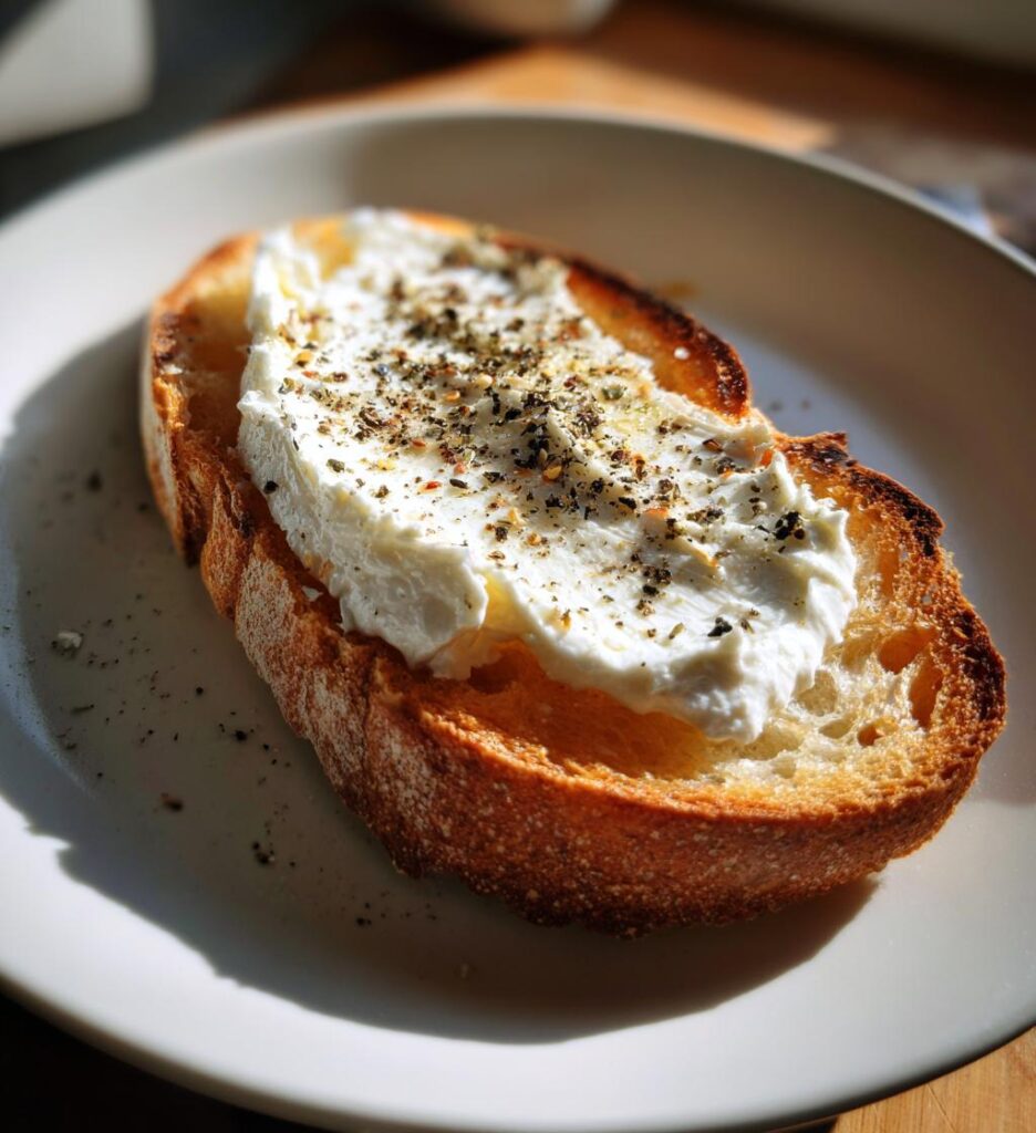 Brot mit Frischkäse