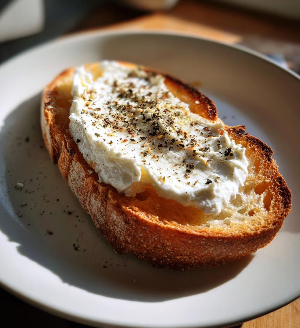 Brot mit Frischkäse