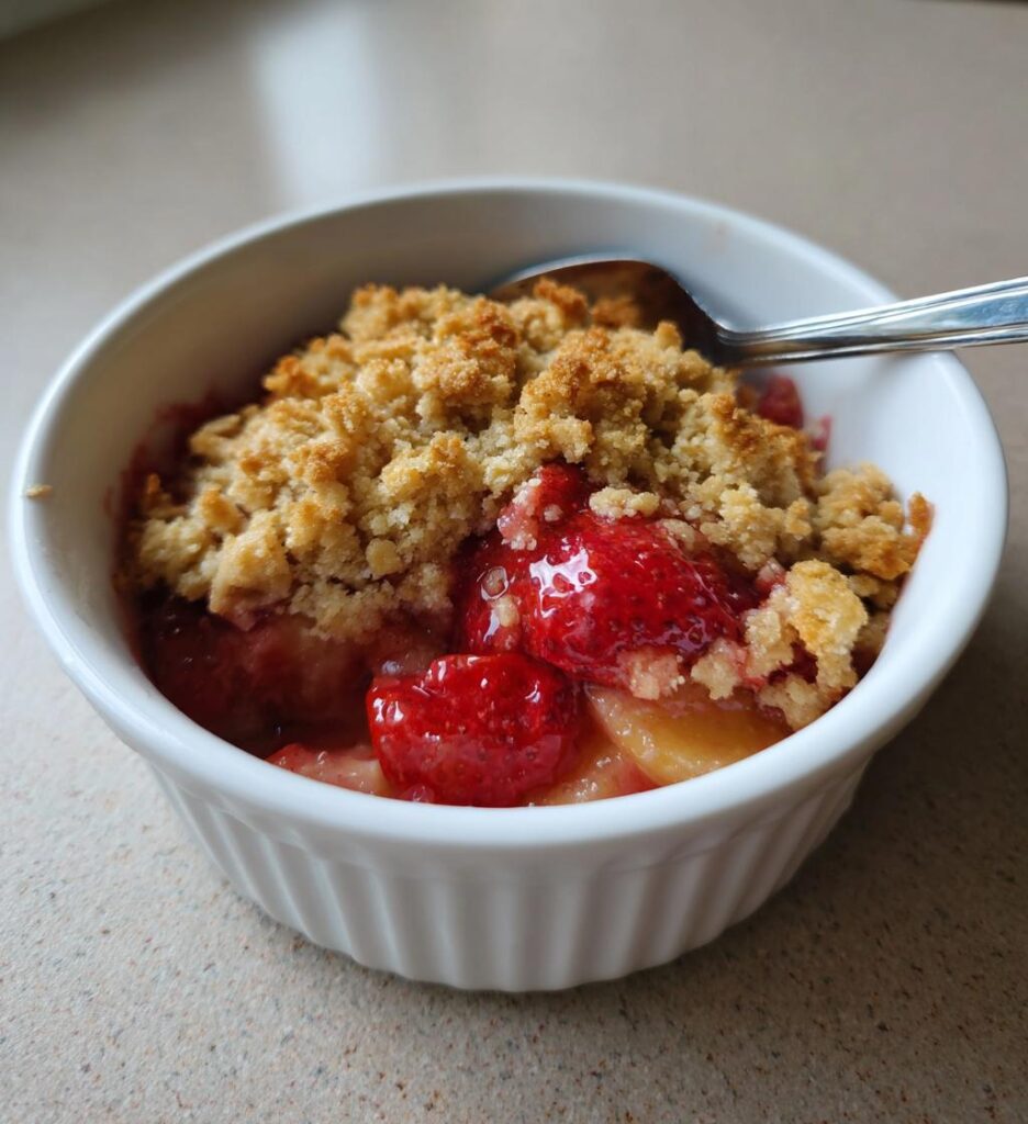 Erdbeer Rhabarber Crumble