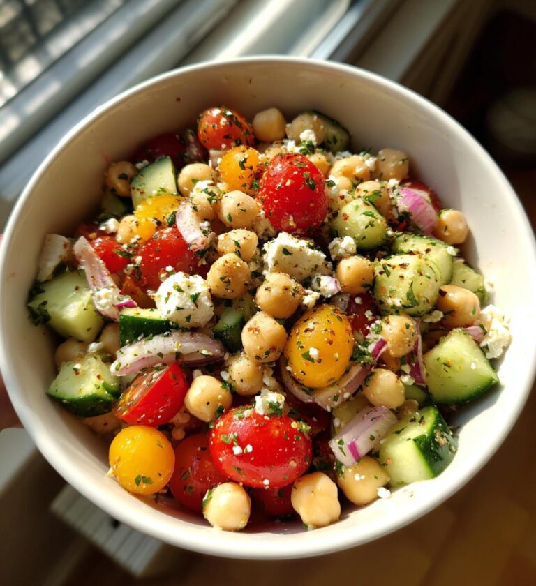 Kichererbsensalat mit Feta