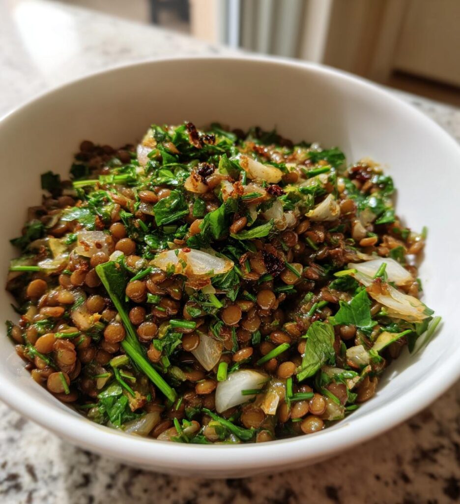 Linsensalat mit Kräutern