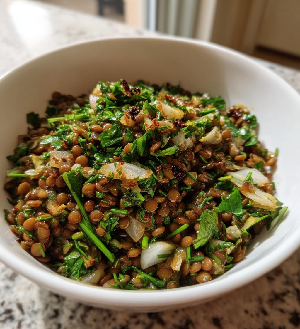 Linsensalat mit Kräutern