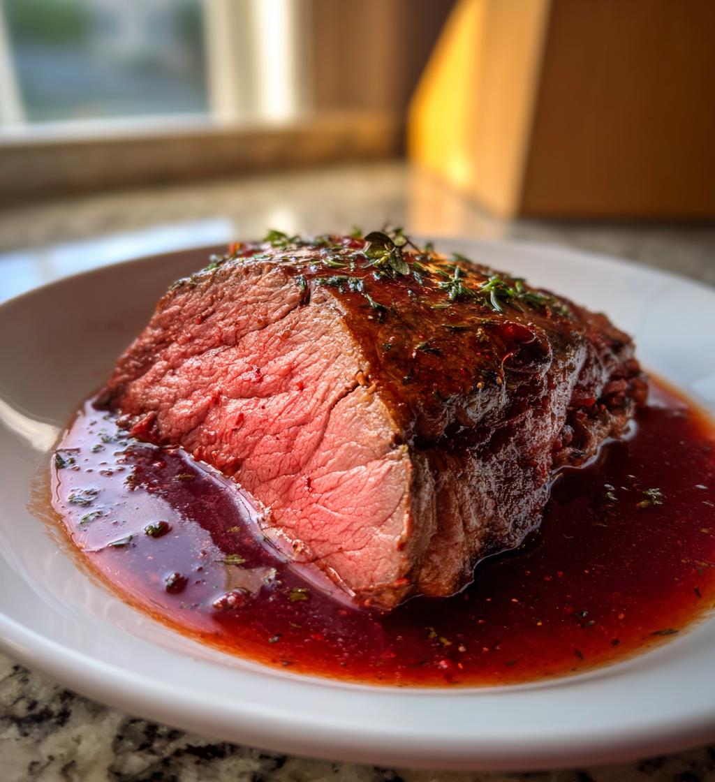 Rinderbraten mit Rotweinsauce