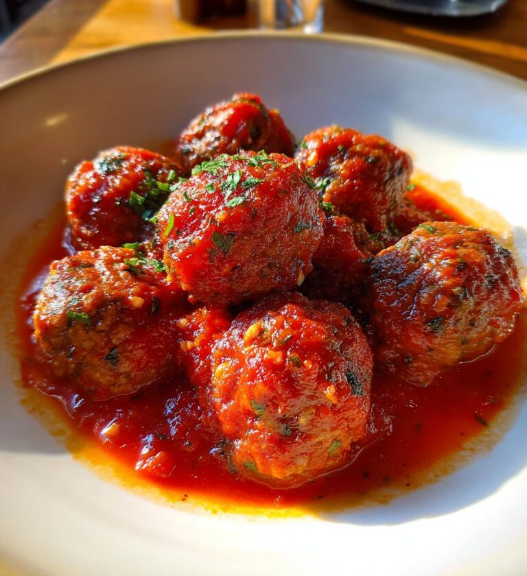 Rinderhackbällchen in Tomatensauce