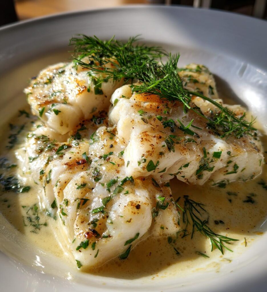 Seelachs in Kräutersauce