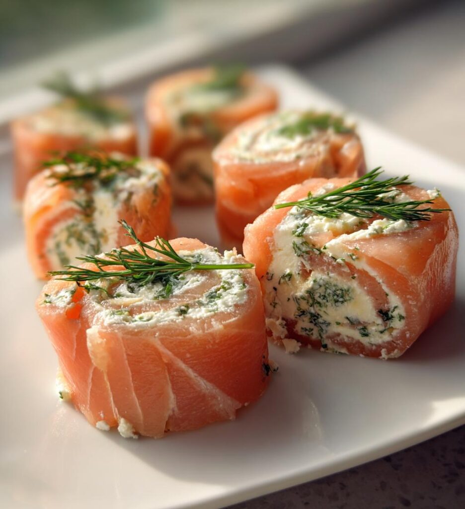Lachsrolle mit Frischkäse