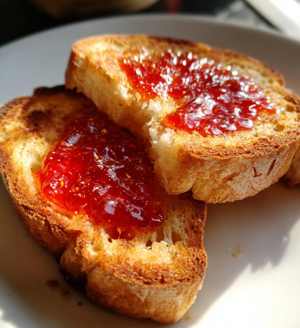 Toast mit Marmelade
