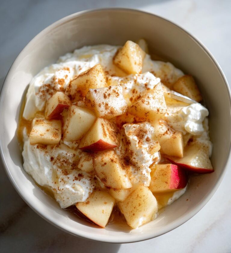 Apfel mit Joghurt
