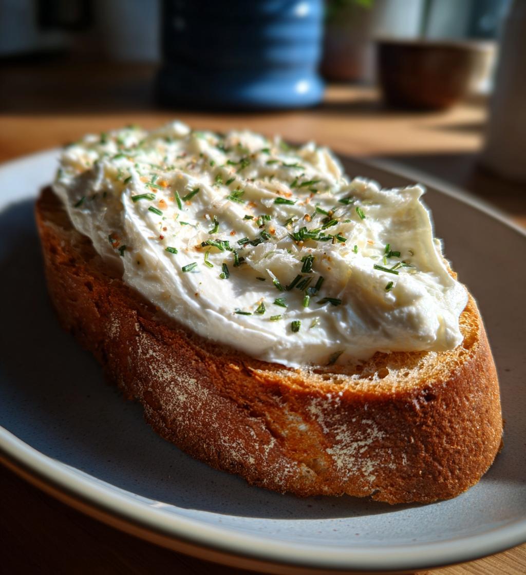 Brot mit Frischkäse