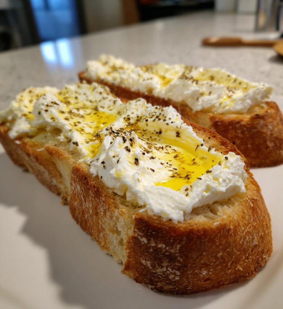 Brot mit Frischkäse