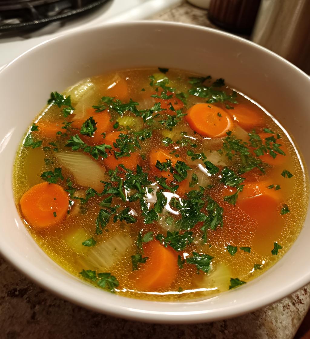 Gemüsesuppe klar