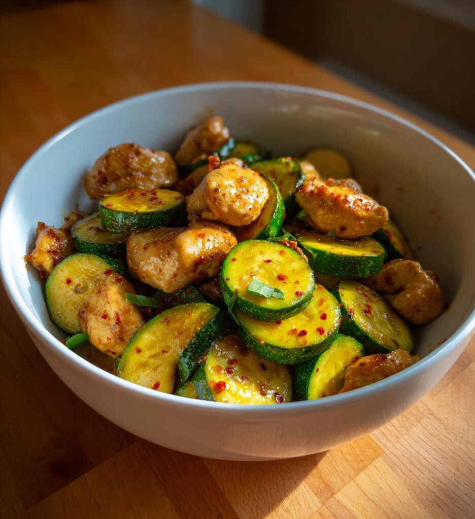 Hähnchen Zucchini Pfanne