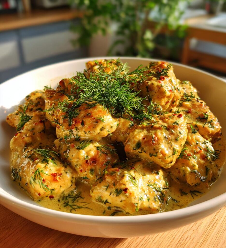 Hähnchen in Senf Kräuter Sauce