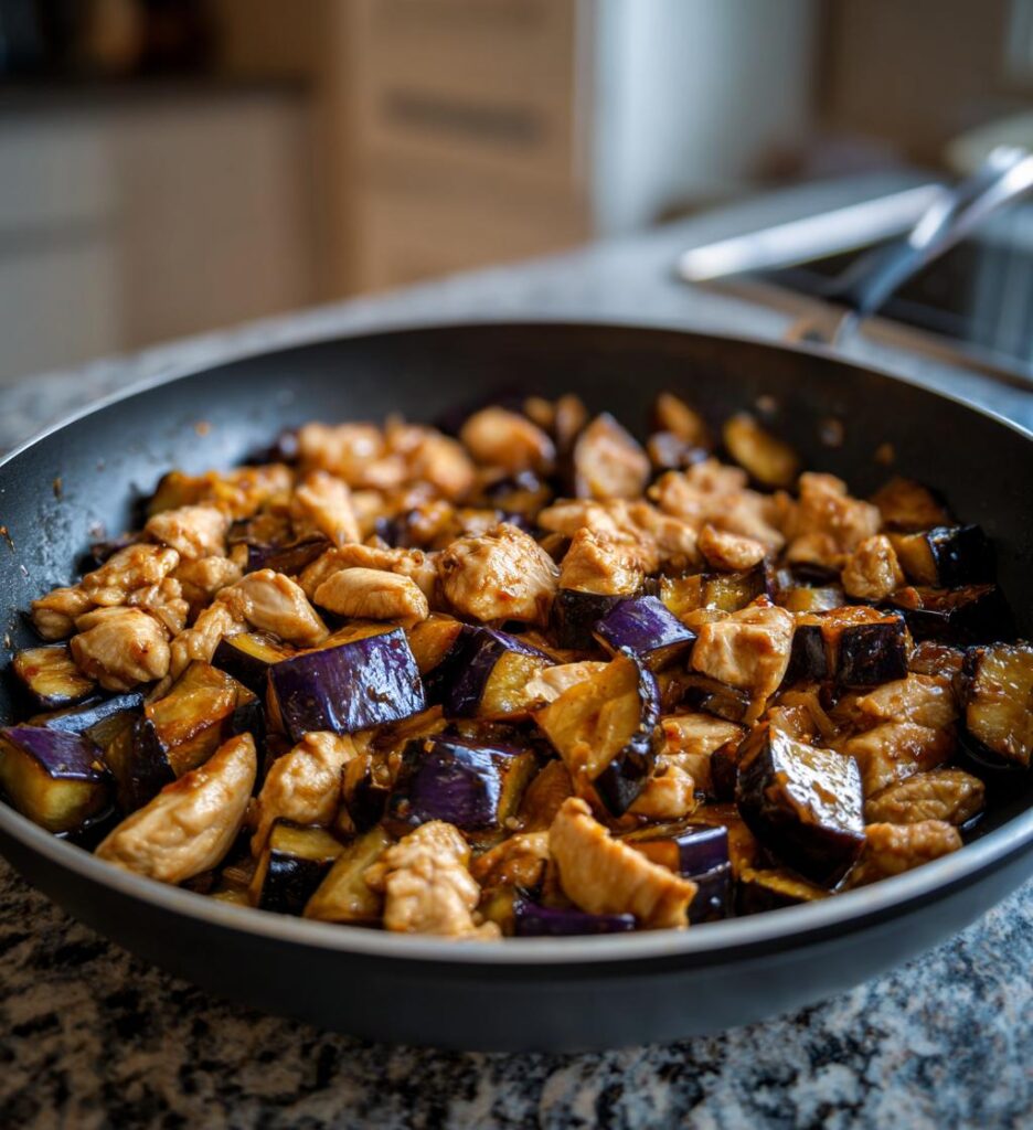 Hähnchen mit Auberginen