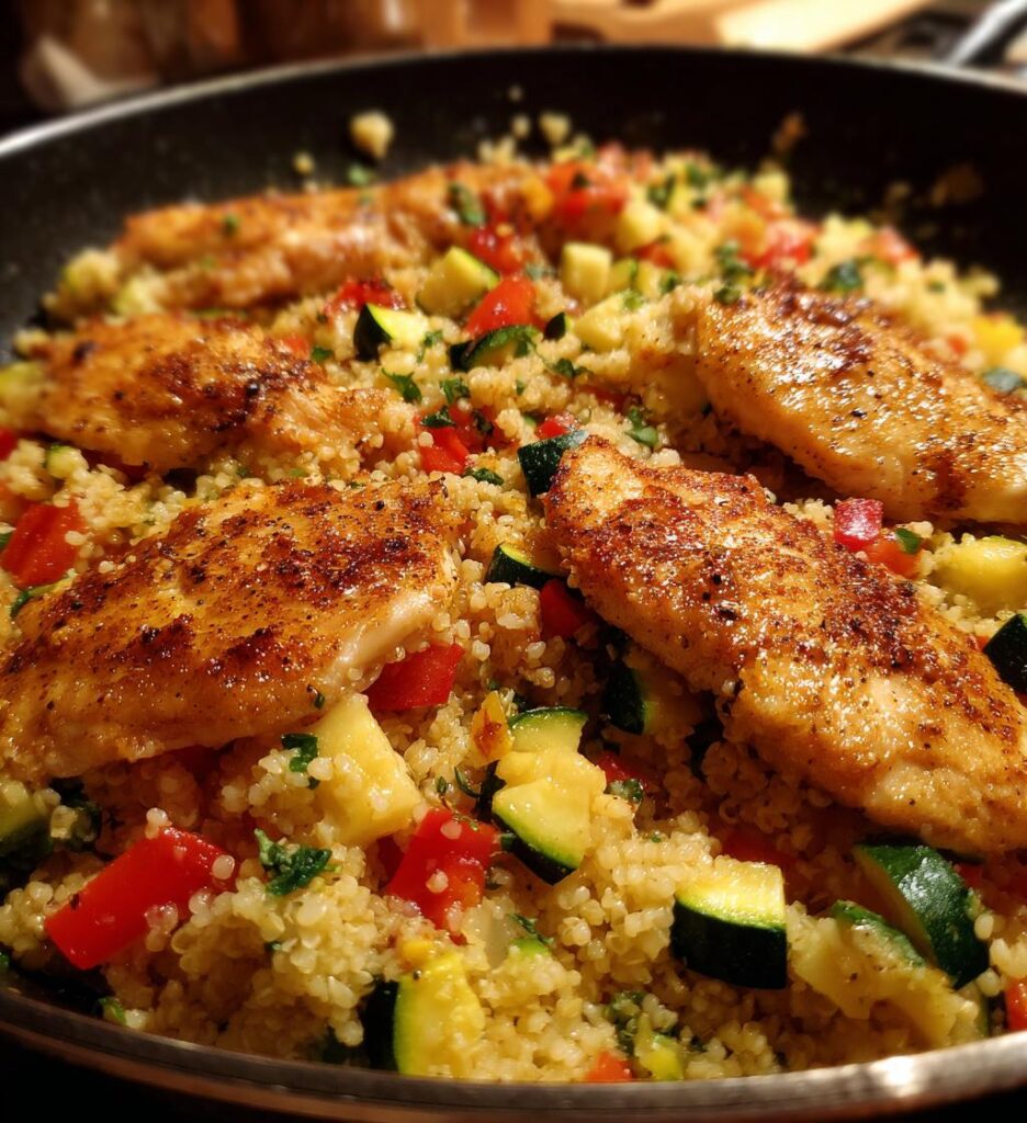 Hähnchen mit Gemüse Bulgur