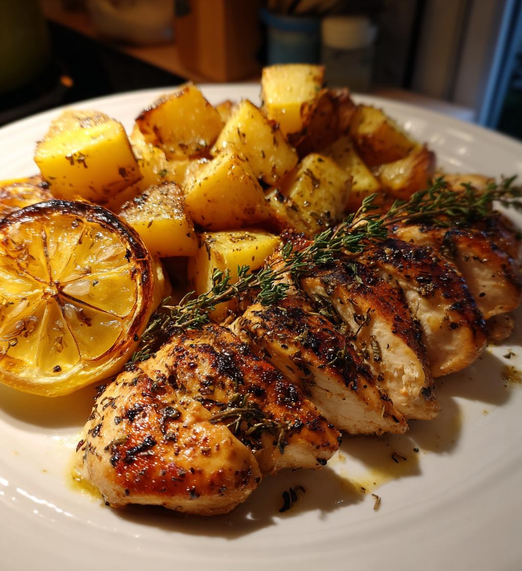 Hähnchen mit Zitronen Kartoffeln