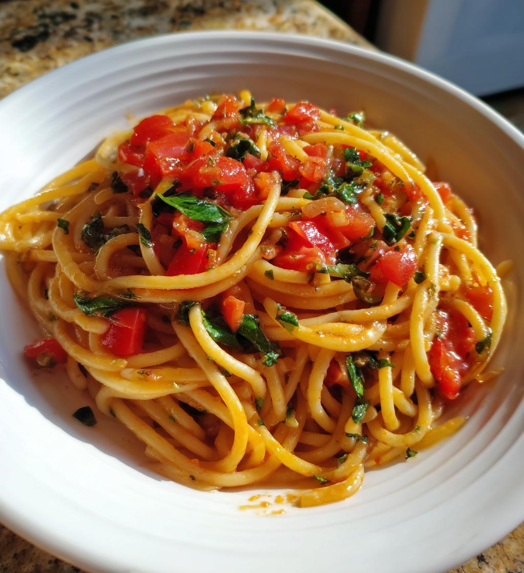 Pasta mit Tomaten Basilikum