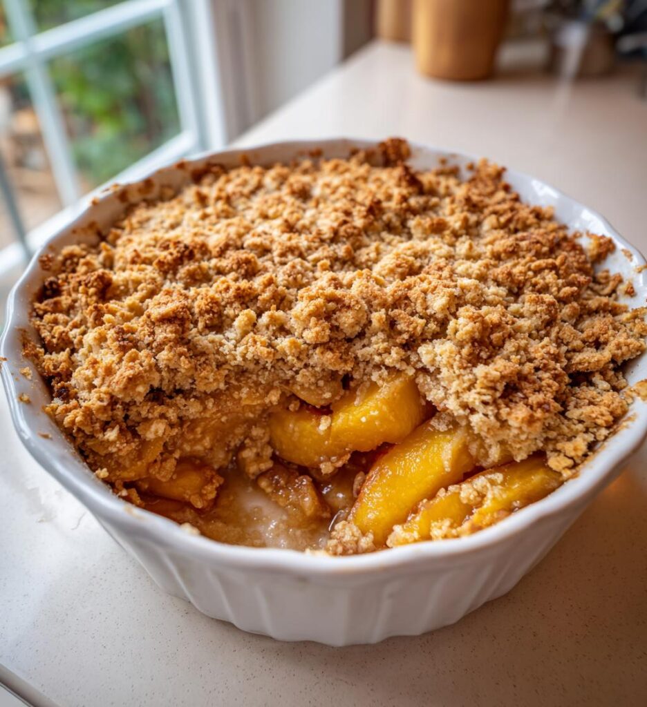 Pfirsich Crumble