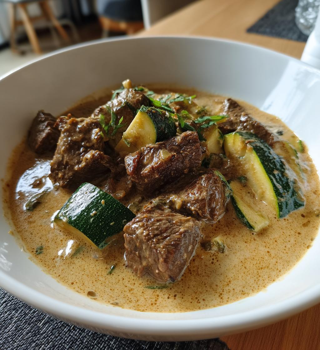 Rindergeschnetzeltes mit Zucchini