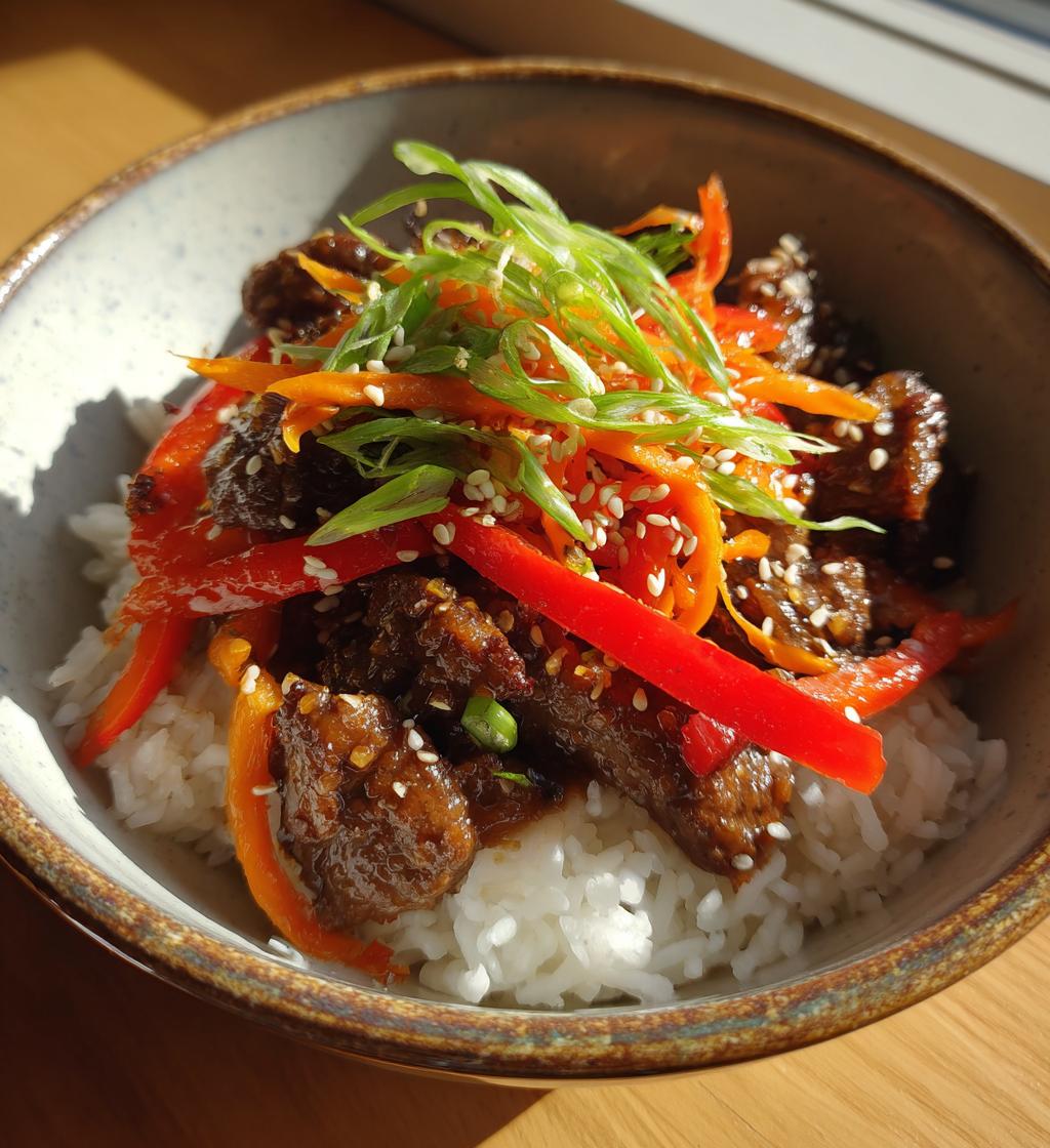 Rindfleisch Bowl asiatisch