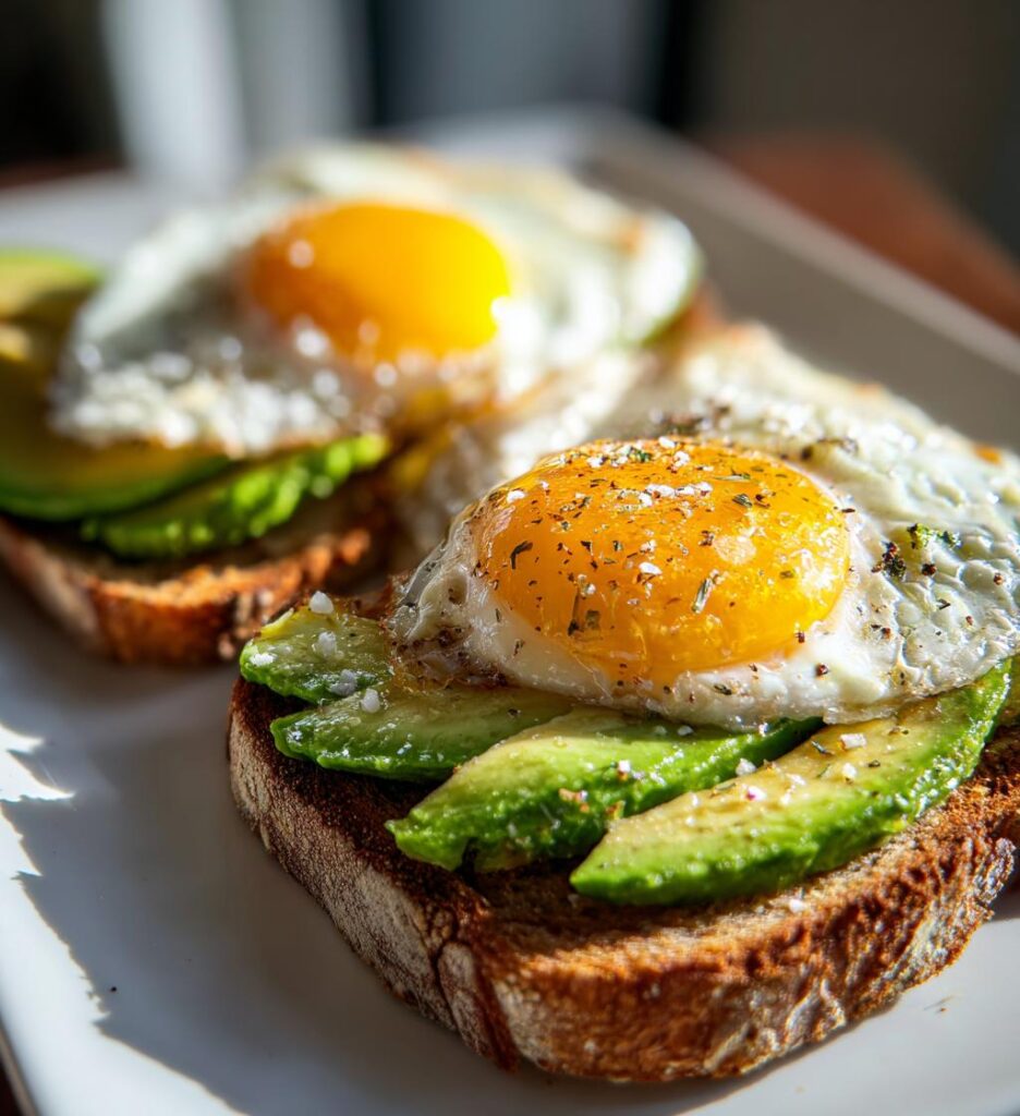 Toast mit Avocado und Ei