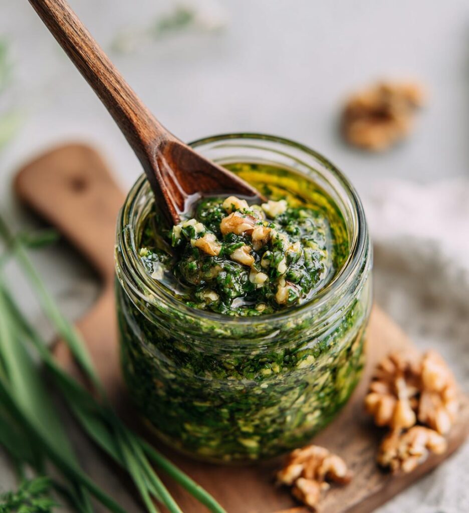 bärlauch rezepte pesto walnuss