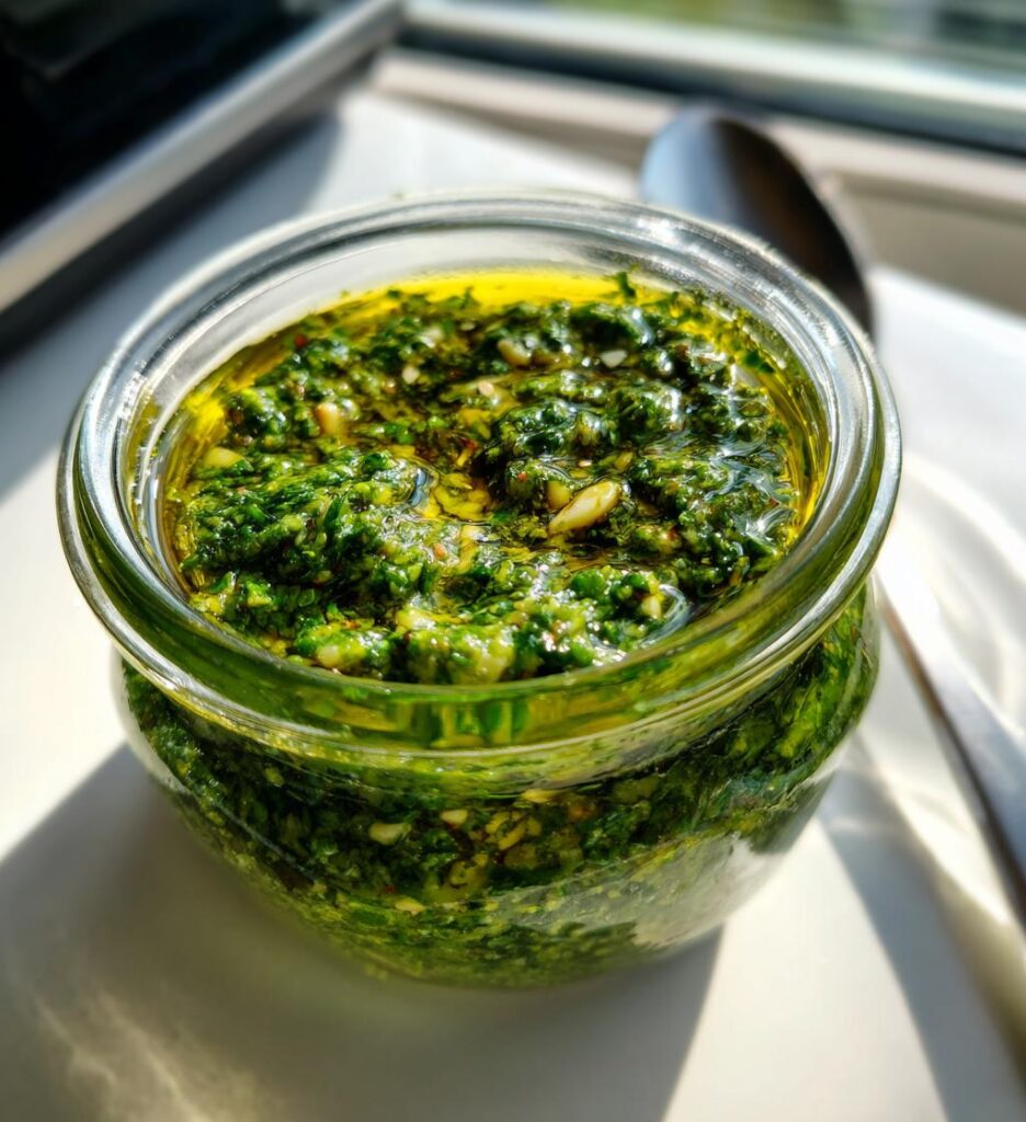 bärlauchpesto mit mandeln