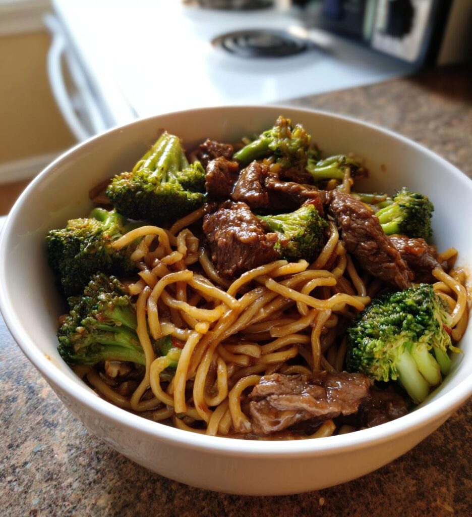 beef and broccoli lomein