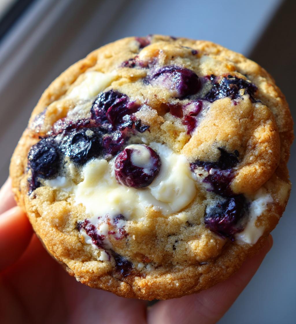 blueberry cheesecake swirl cookie