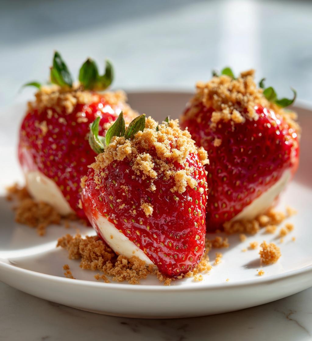 cheesecake deviled strawberries