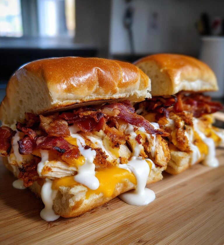 cheesy chicken bacon ranch sandwich