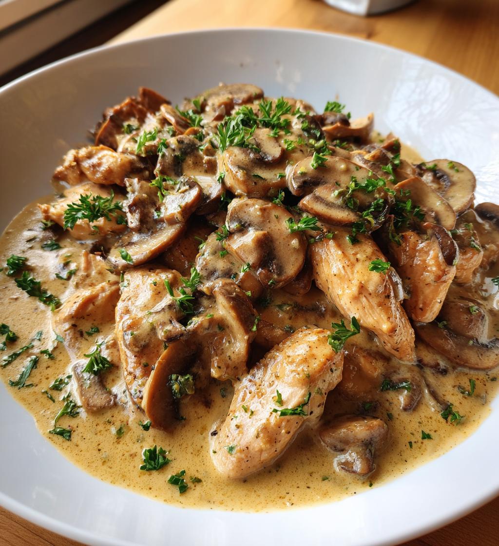 chicken mushroom stroganoff