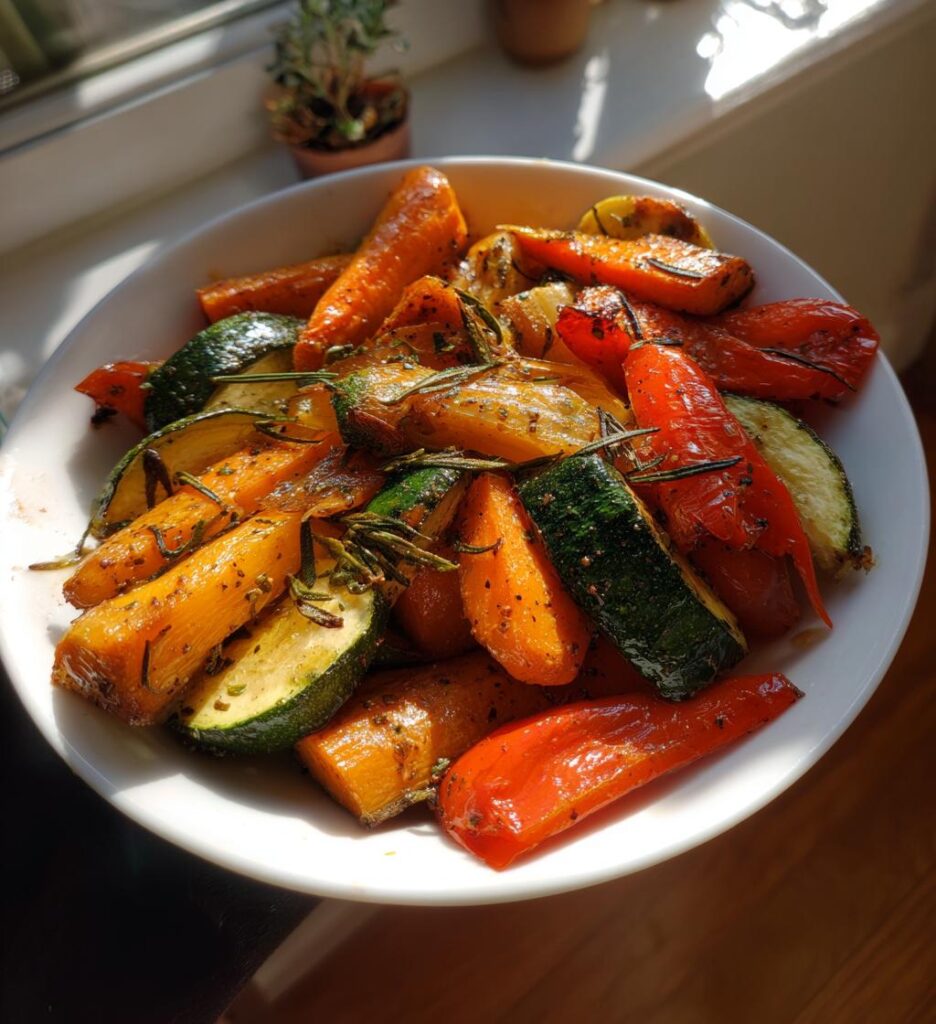 garlic herb roasted veggies