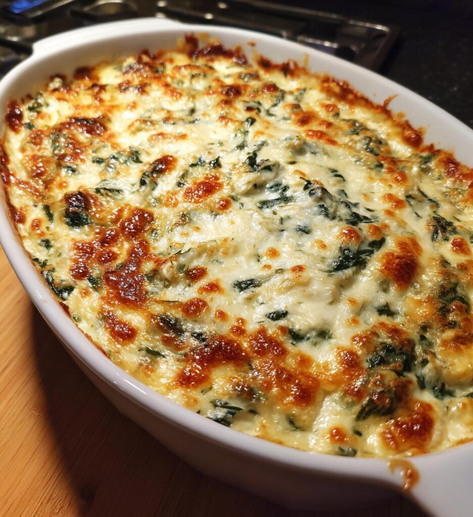 homemade spinach and artichoke dip