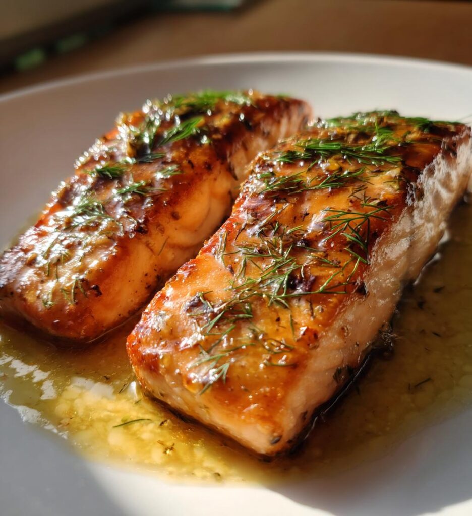 honey lime garlic butter baked salmon