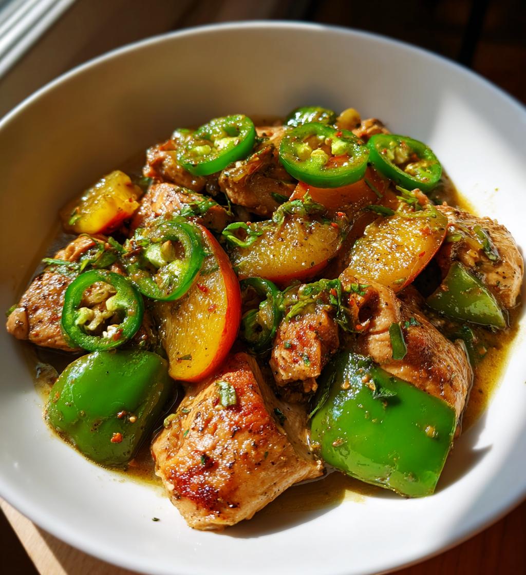 jalapeno peach chicken