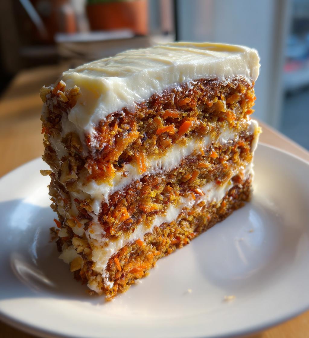 moist carrot cake with cream cheese frosting