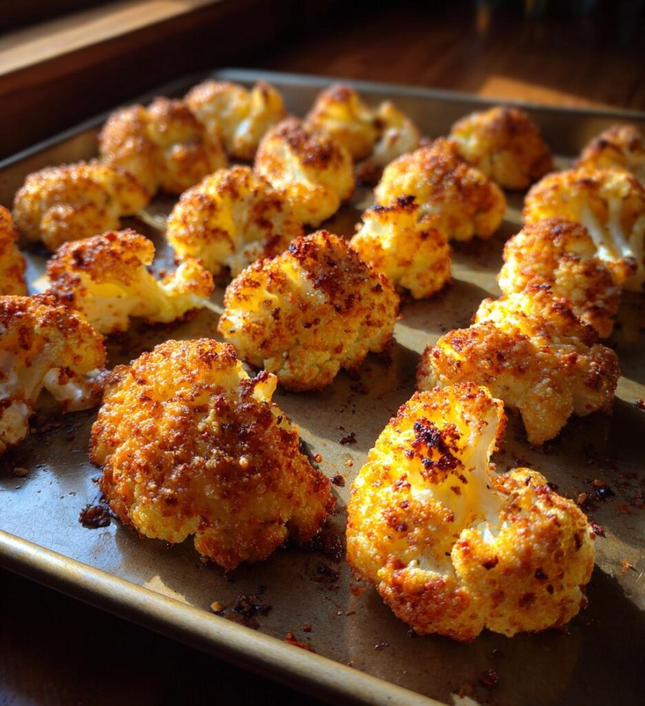 oven baked parmesan cauliflower bites