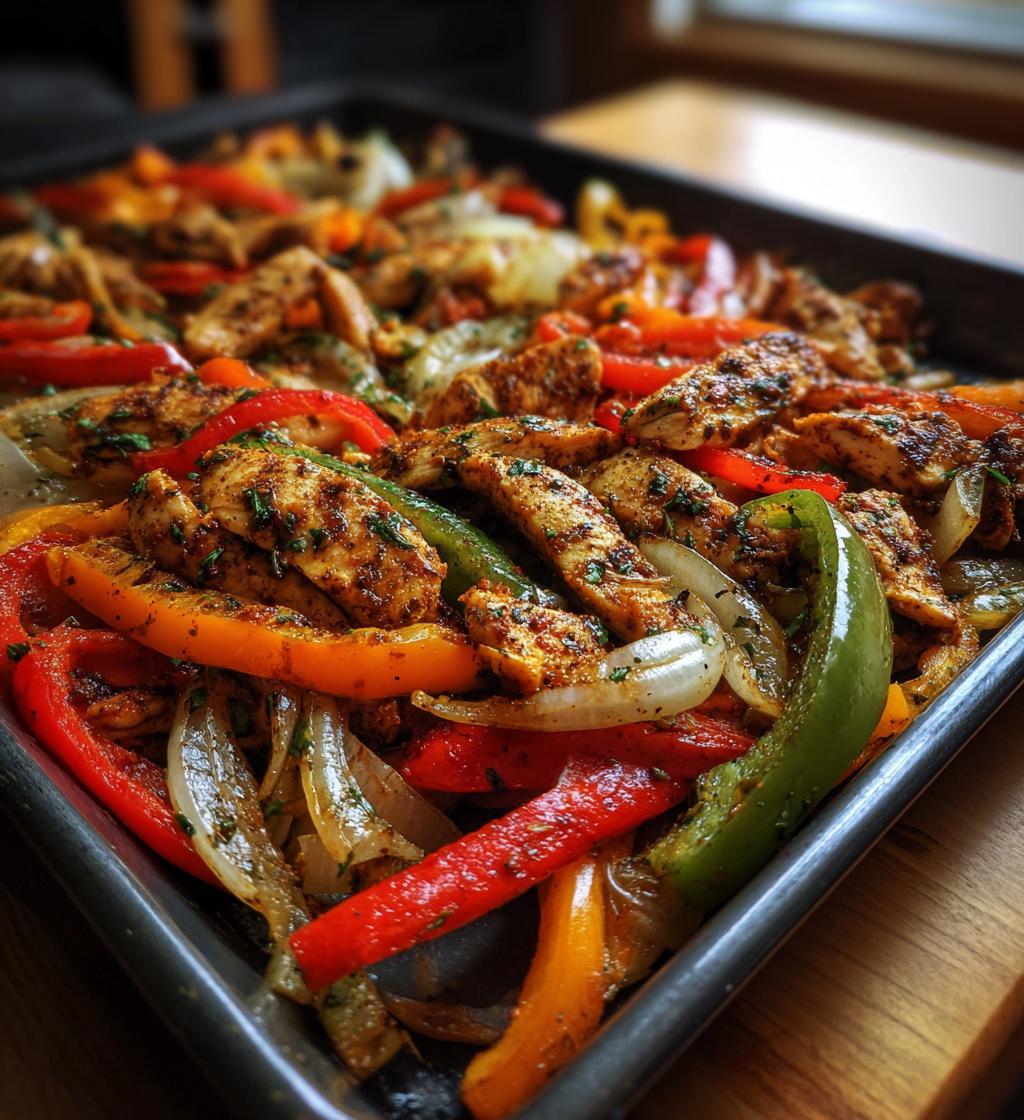 sheet pan chicken fajitas