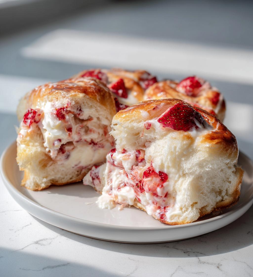 strawberry cheesecake sweet rolls