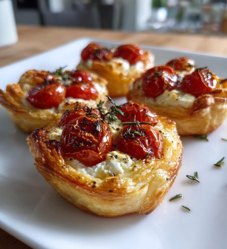 tomato tartlets with puff pastry