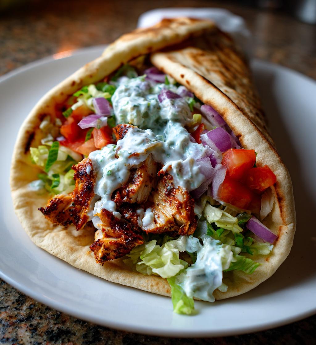 traditional greek chicken gyros