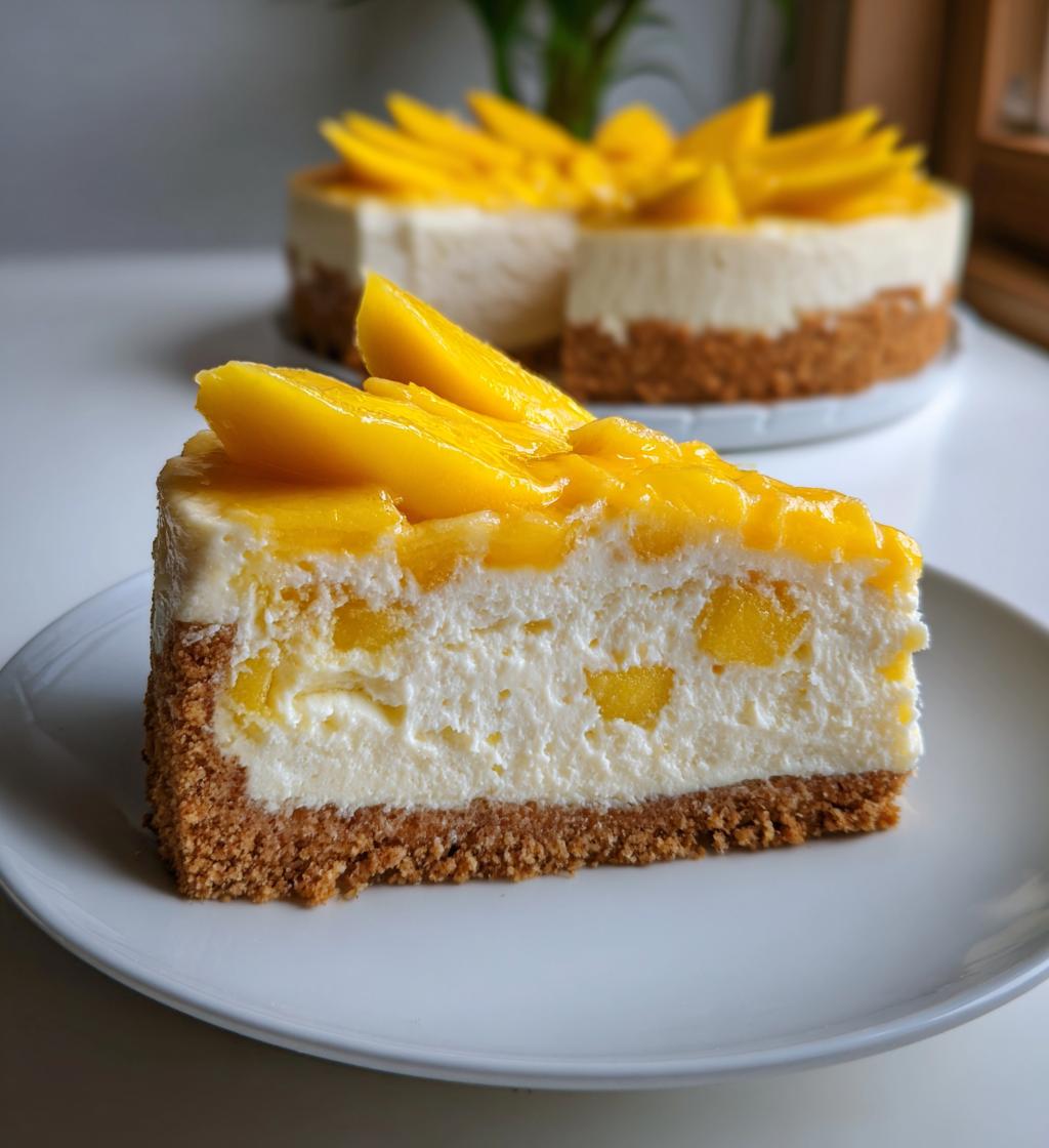 tropical mango cheesecake