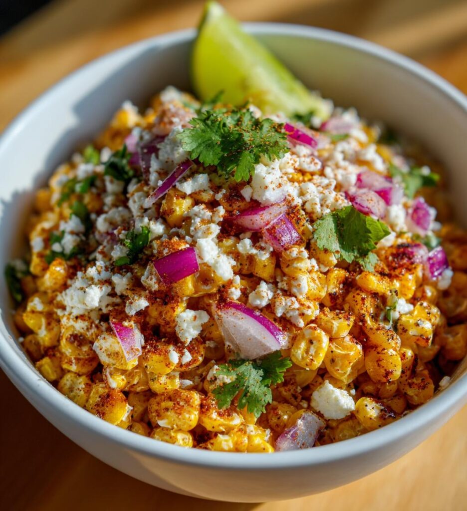 vibrant mexican street corn salad