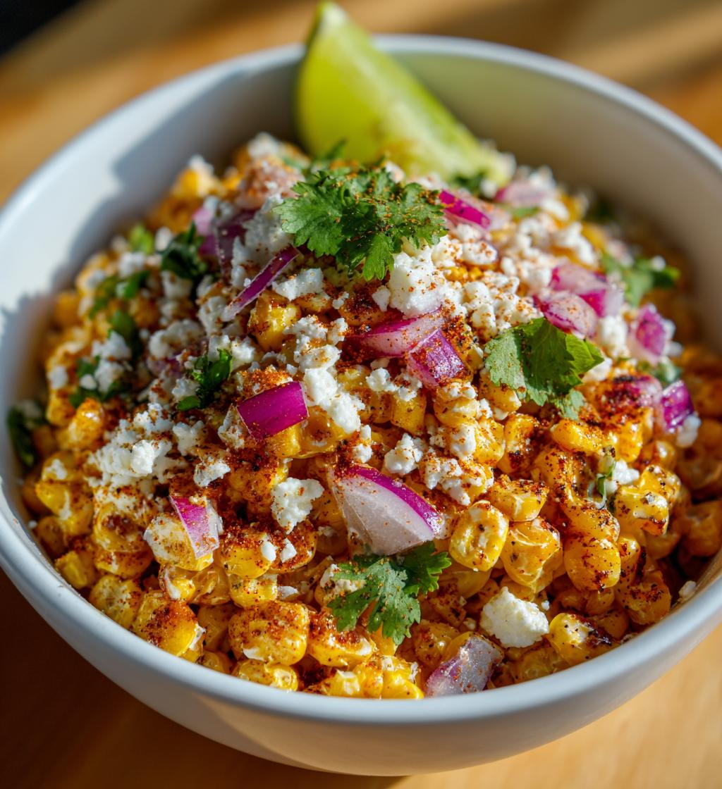 vibrant mexican street corn salad